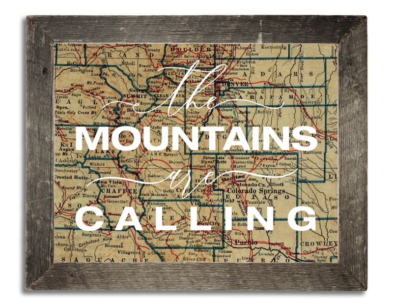The Mountains are Calling Vintage Colorado Western