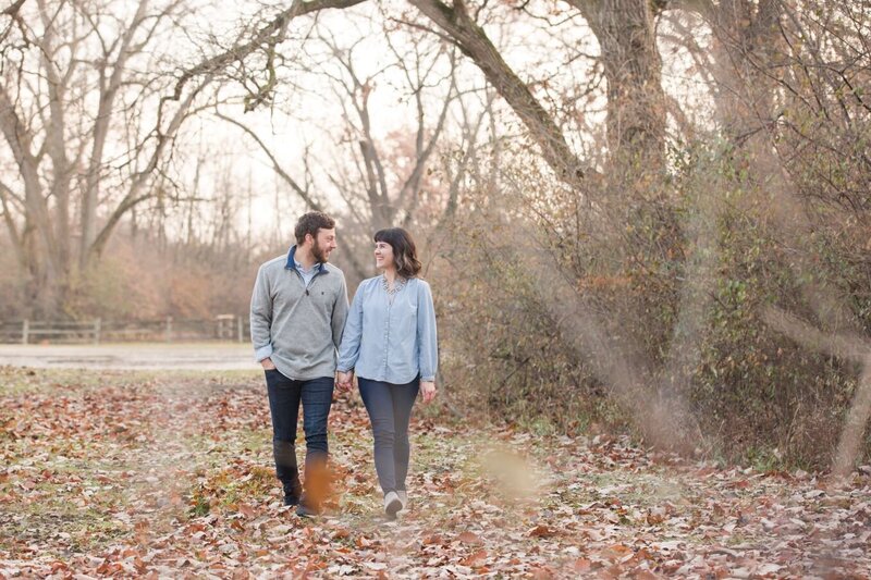 engagement photographer couple detroit ann arbor walking michigan