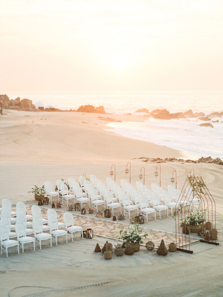 wedding ceremony on the beach in cabo