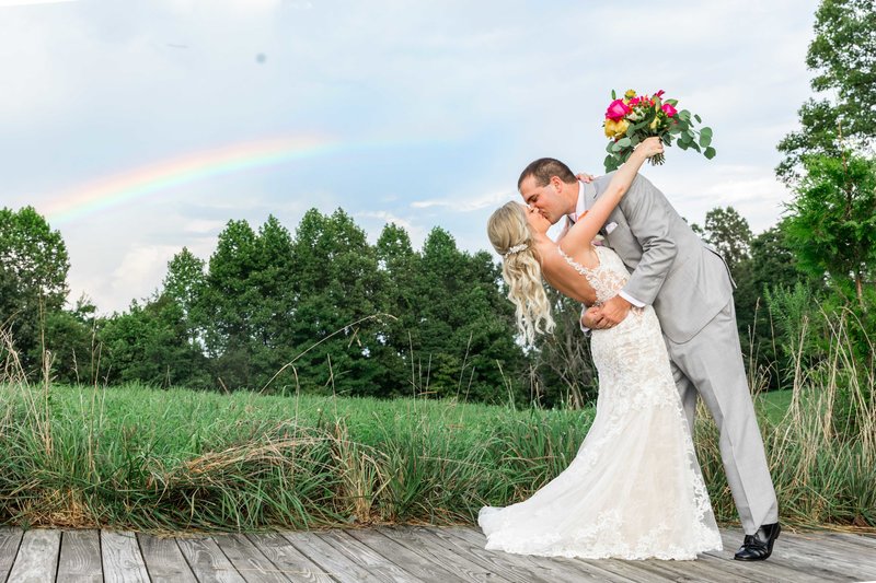 The-Barn-on-Enchanted-Acres-Wedding-Couple-Rainbow