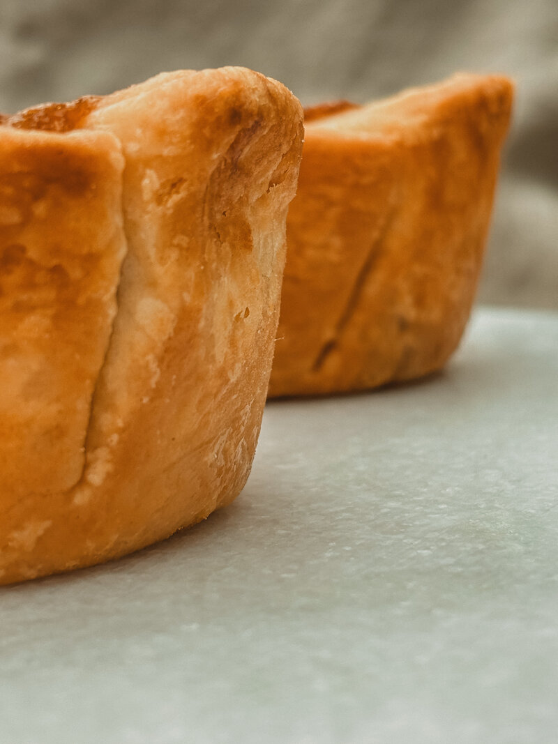 Golden perfection of crust from out jumbo coffee butter tart. locally made in Larder Lake.  Delivered in Norther Ontario. 