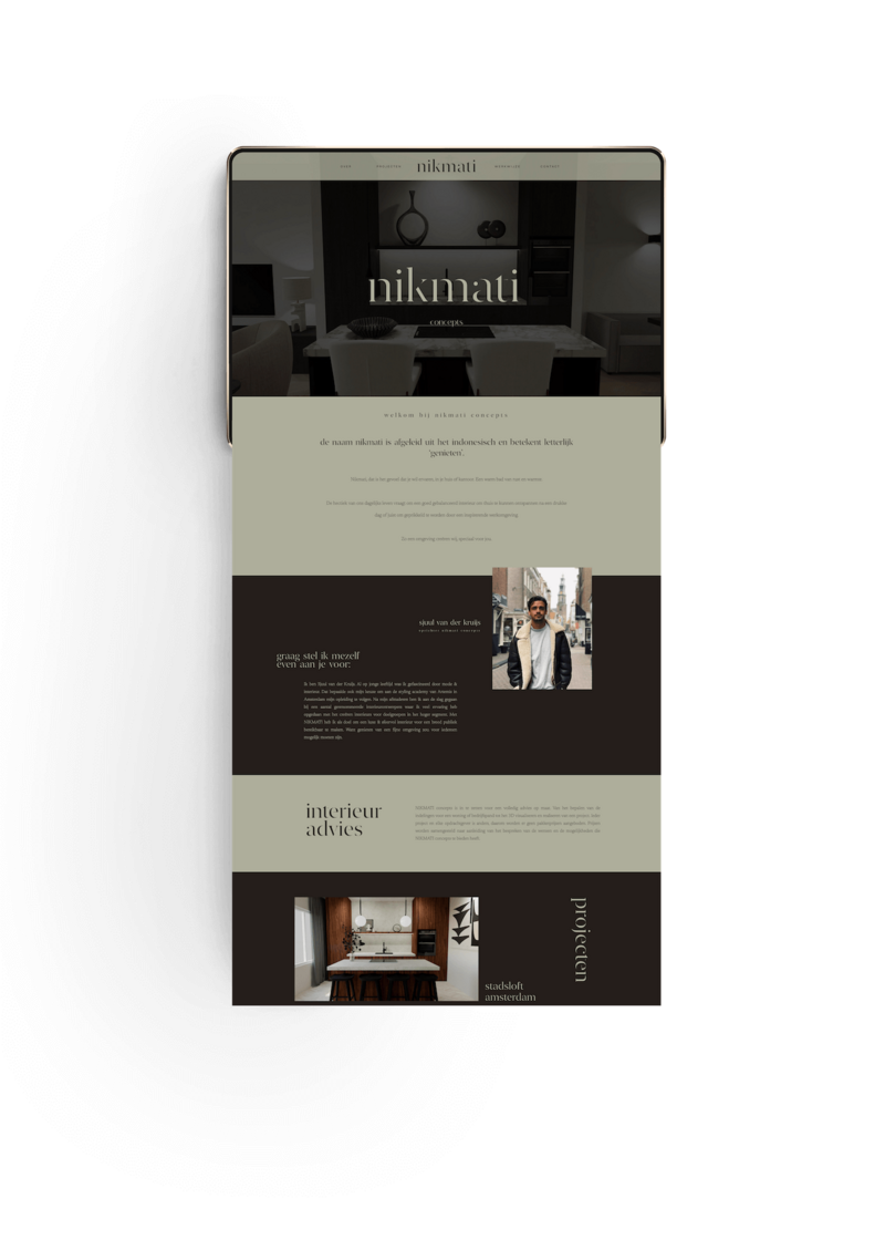 Nikmati Concepts Showit website 1