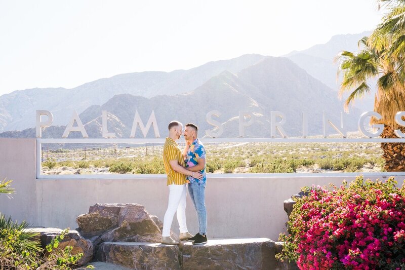 Evan and JP's Palm Springs engagement photos by engagement photographer Ashley LaPrade.