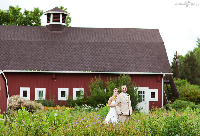 Beautiful old red barn wedding venue in Denver Chatfield Farms