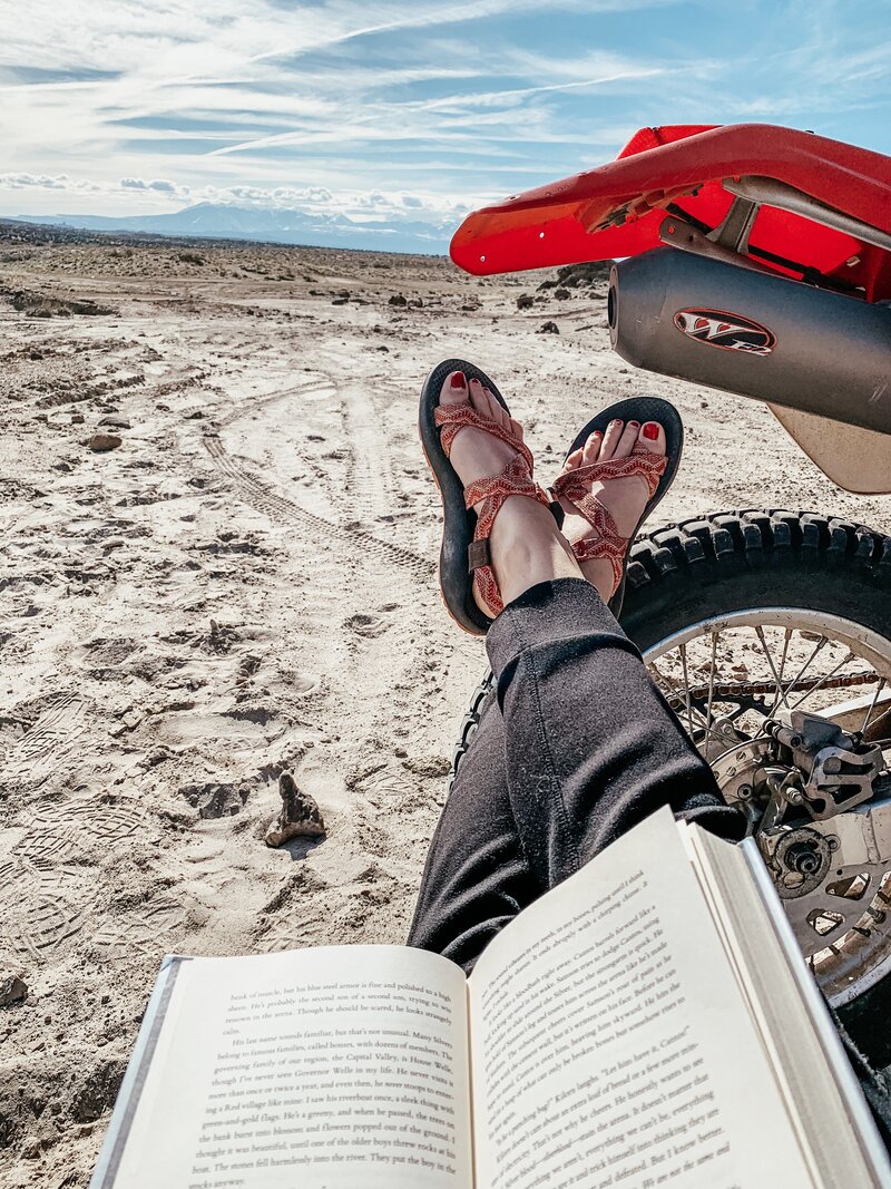 reading in the desert