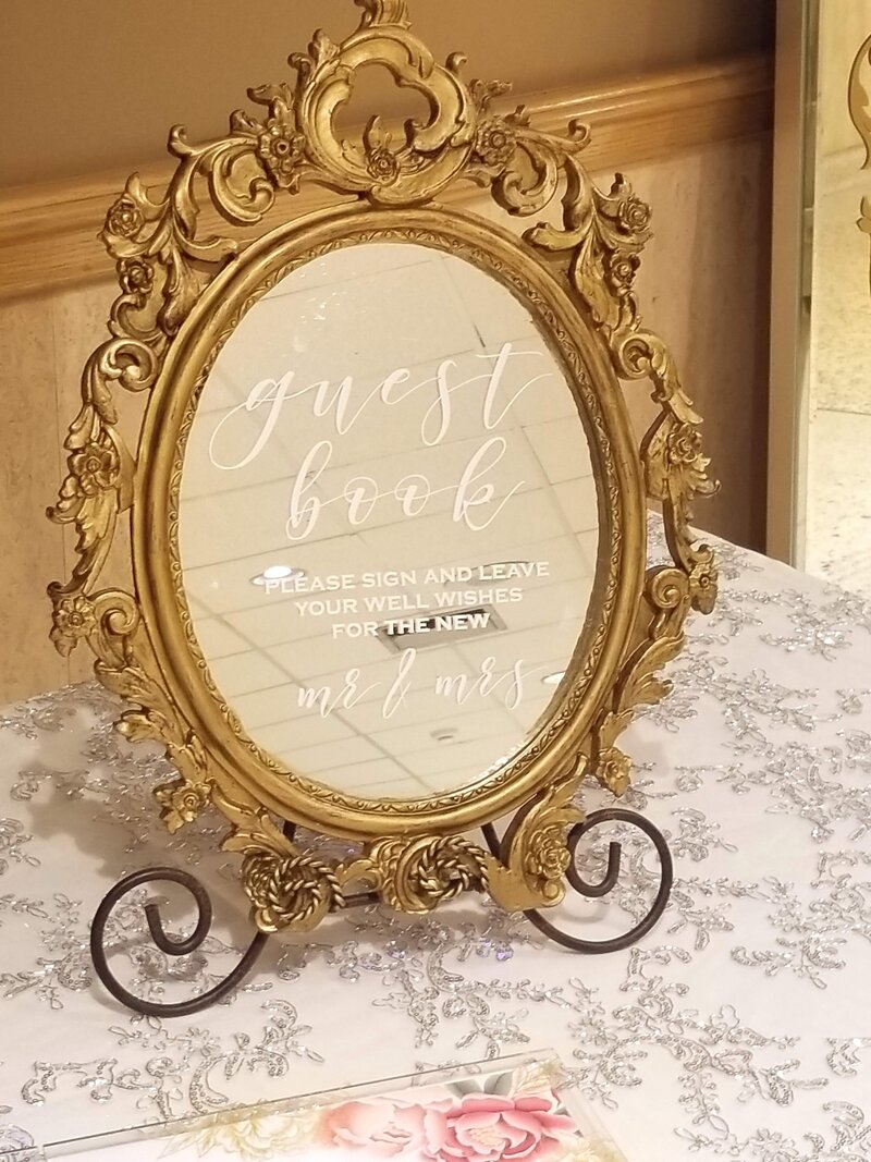 guest book sign - mr and mrs