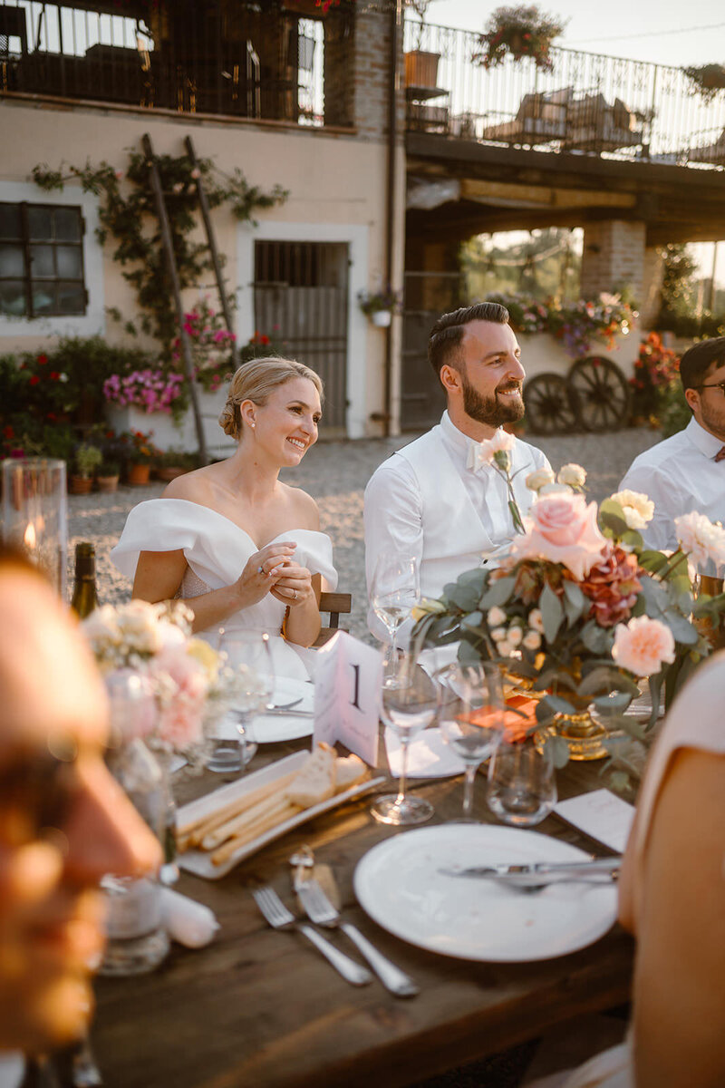 open air wedding dinner in Piedmont, Italy