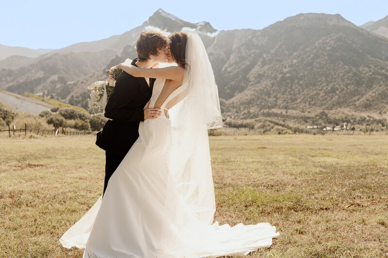 San Juan Mountains Colorado Elopement Lesbian Couple Kissing