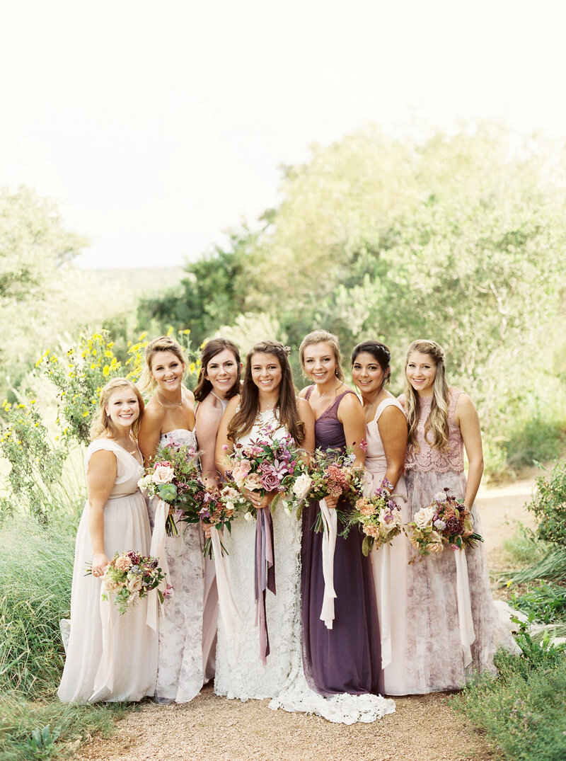 purple-bridesmaid-dress-mismatched