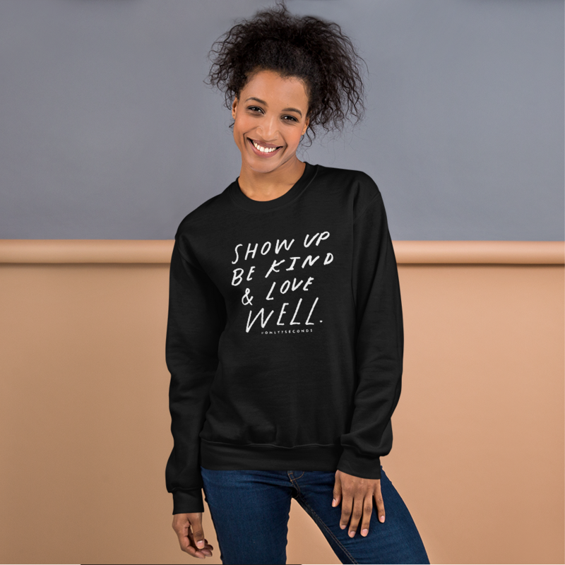 ShowUpBeKindDesign_FinalHash_mockup_Front_Womens-Lifestyle_Black