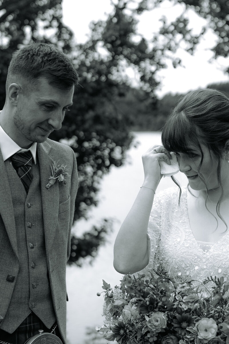 Scottish elopement bride and groom