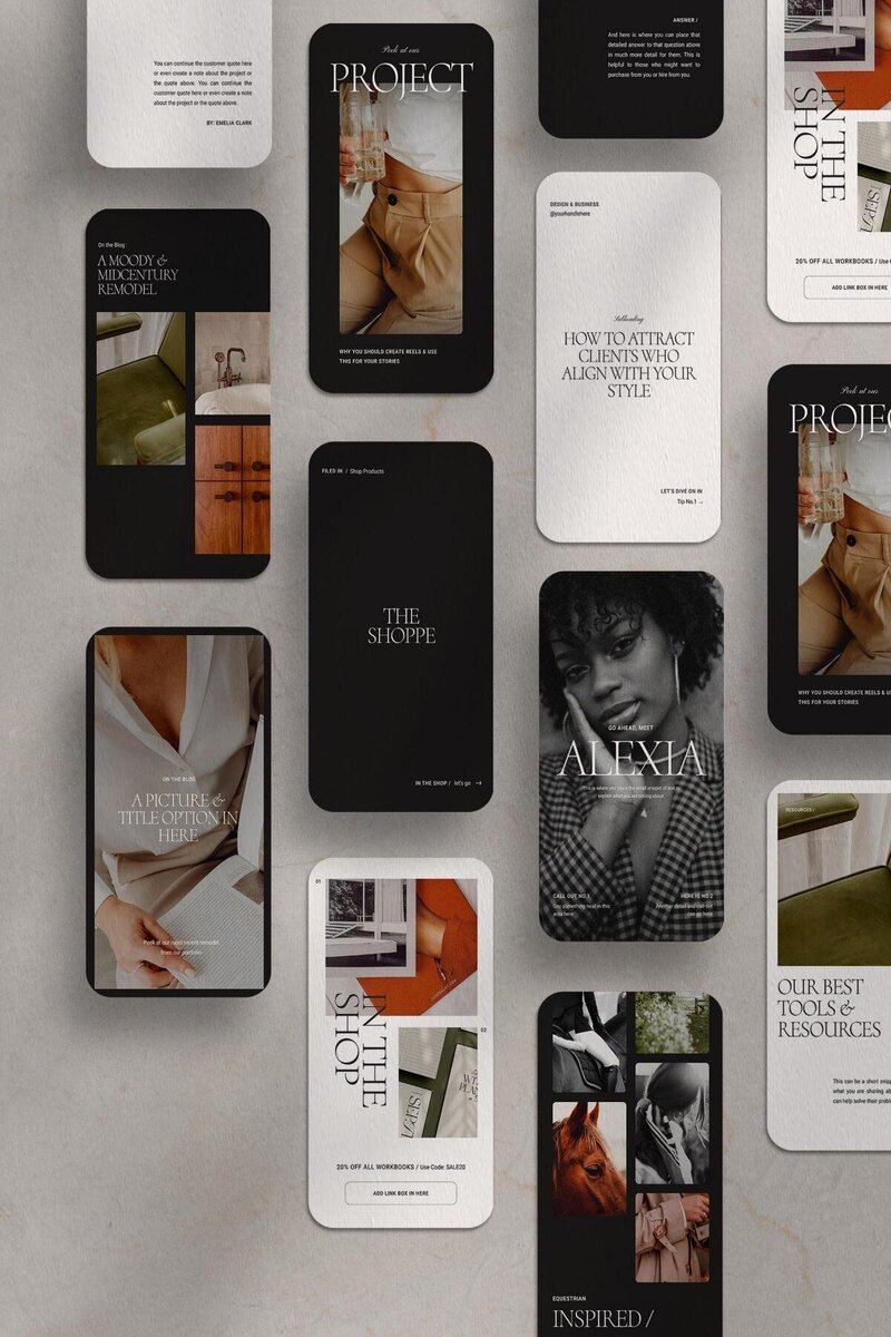Fashion and Lifestyle Blog Templates for Showit