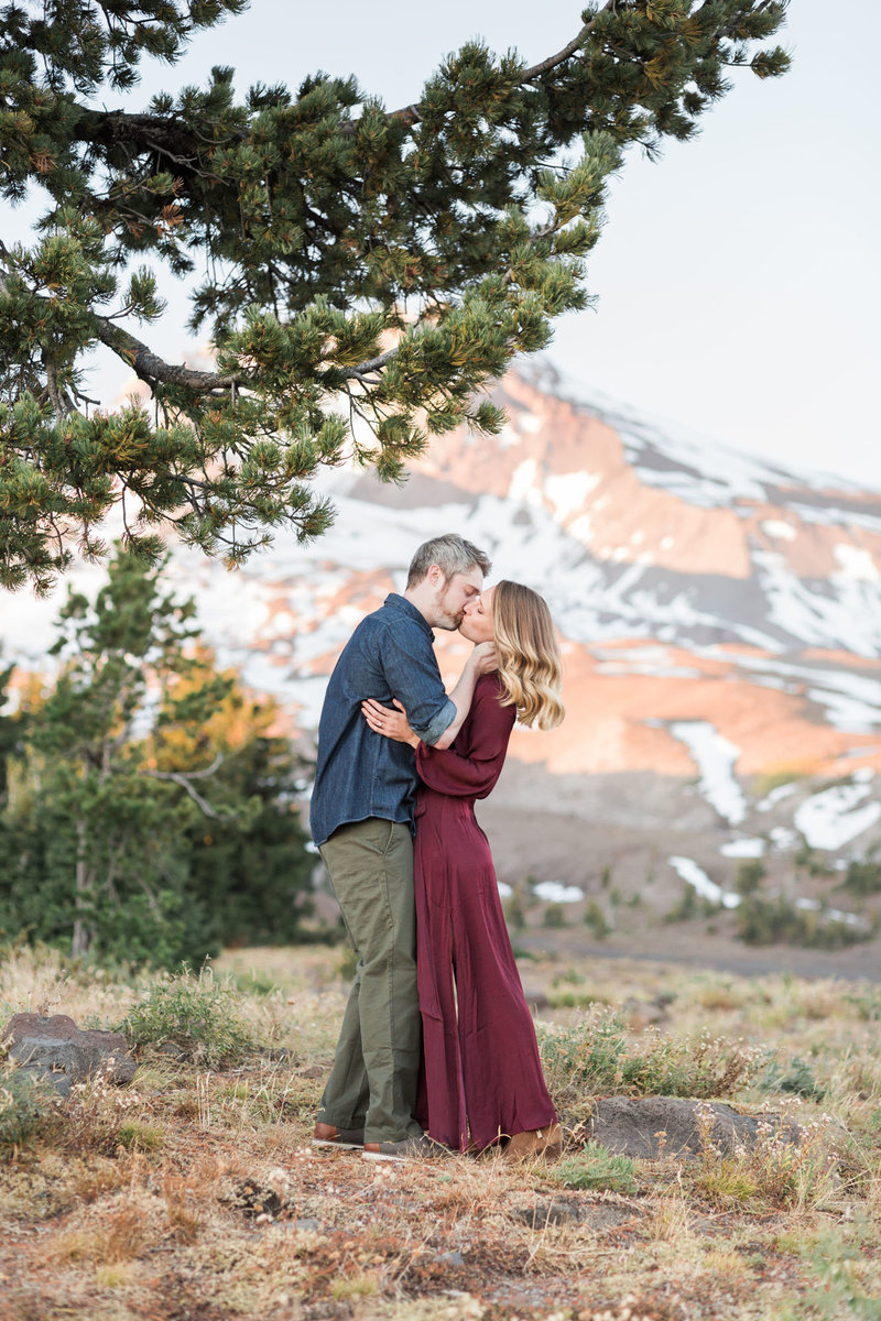 Romantic engagement photographs on Mt. Hood