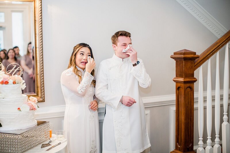 teary couple by knoxville wedding photographer, amanda may photos