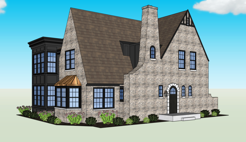 tudor house rendering