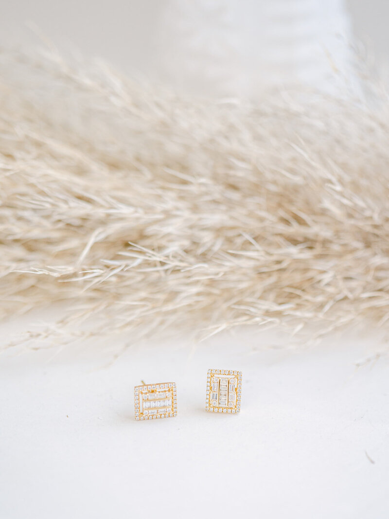A set of diamond earrings