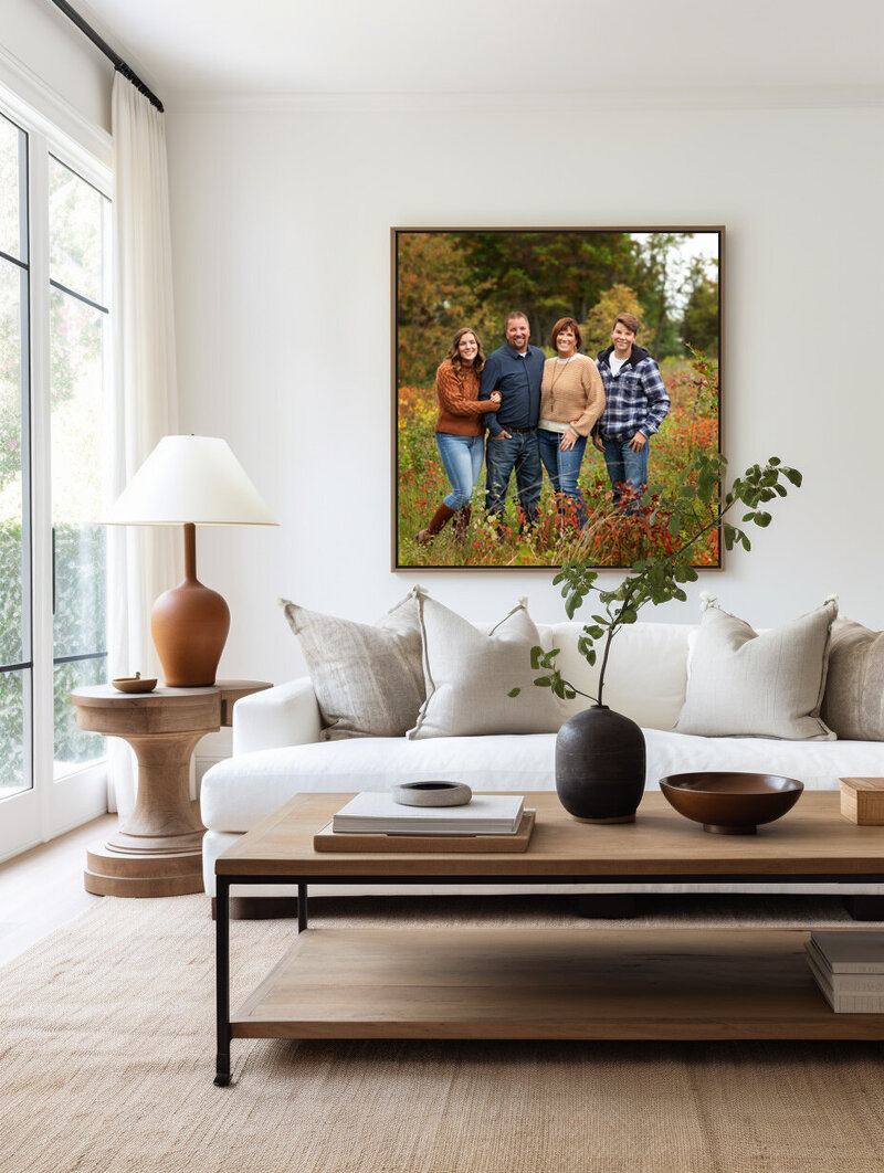 Custom Canvas Family Photo In MN Home Adam Hommerding Photography