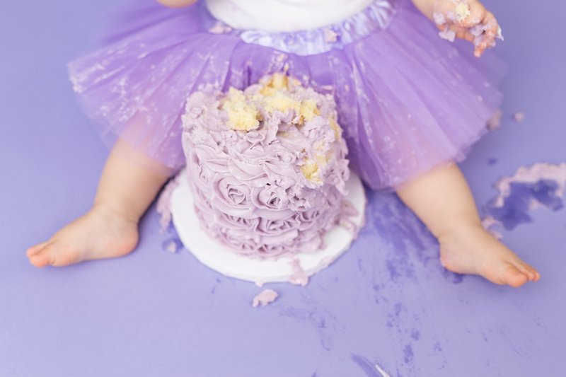 purple cake smash