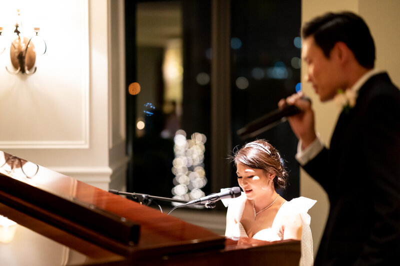 Bride and Groom sings a ballad song together