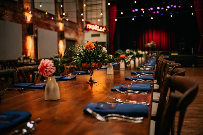 table with decor at event venue