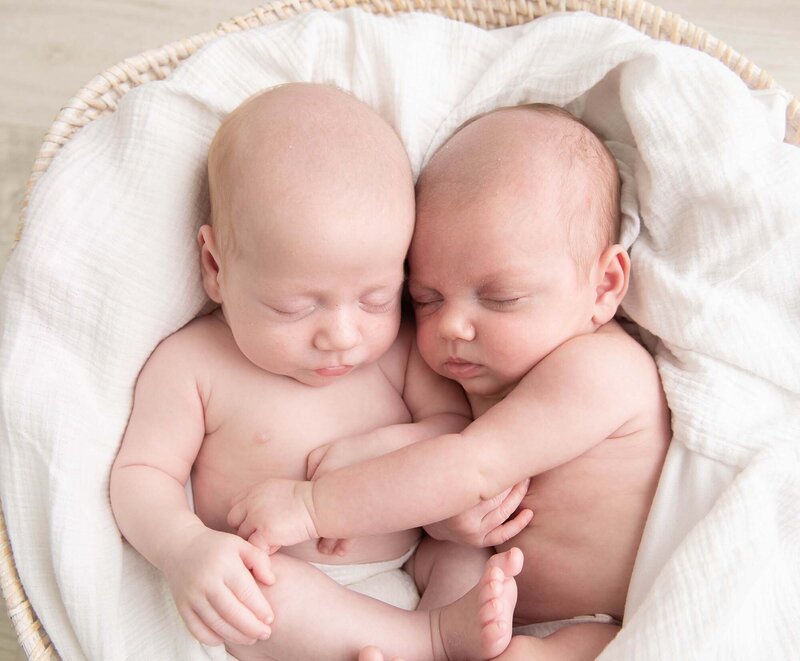 Newborn photoshoot of twins in Downingtown PA.