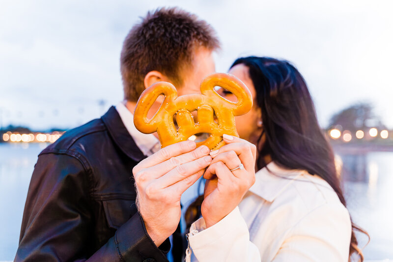 Gabby Darling Photography engagement gallery disney world riviera mickey mouse pretzel