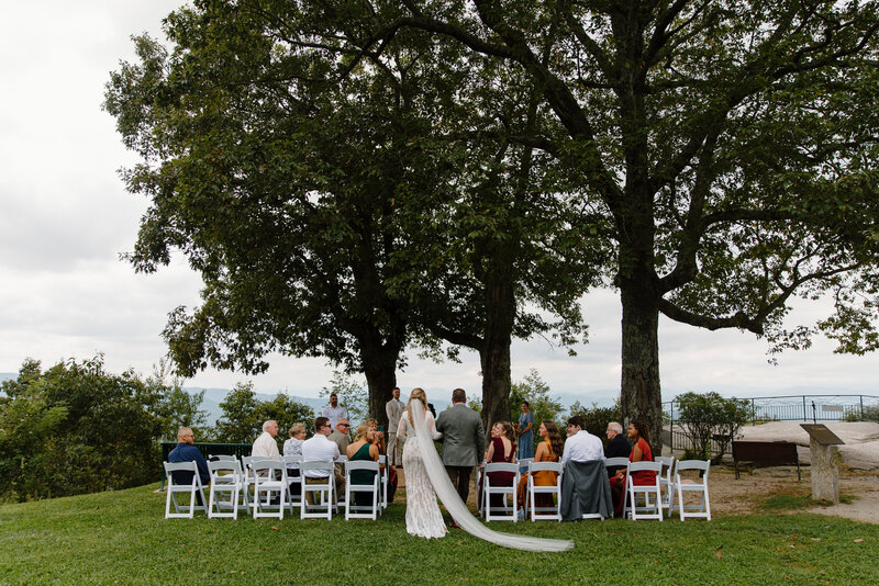Jump Off Rock elopement ceremony in Hendersonville, North Carolina.