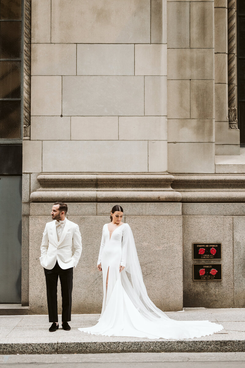 Toronto Wedding at One king west - street photoshoot