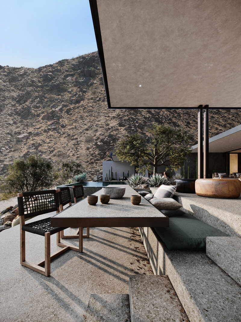 Spec house for Desert Palisades designed by Los Angeles architect