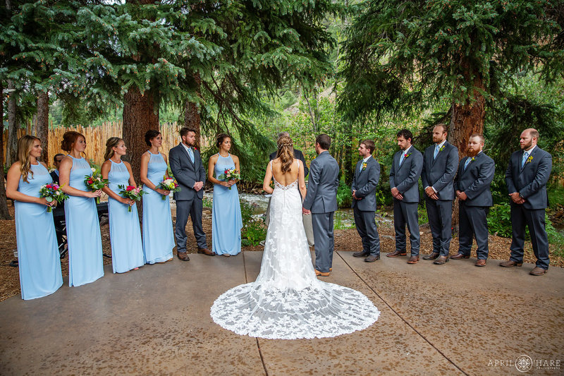 Outdoor wedding ceremony at Blackstone Rivers Ranch