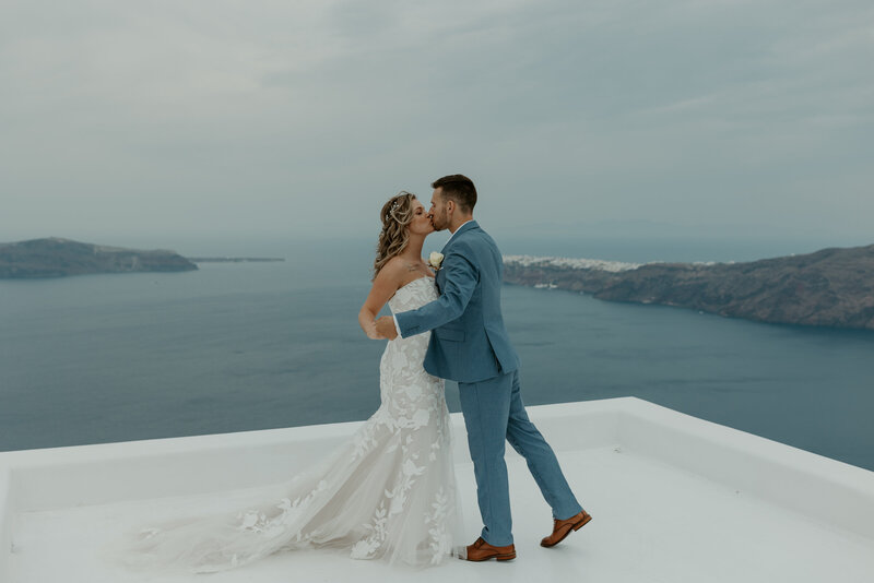 Destination Wedding in Imerovigli on Santorini, Greece