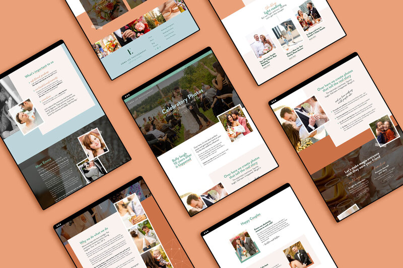Website Design Mockups for a wedding and family photographer