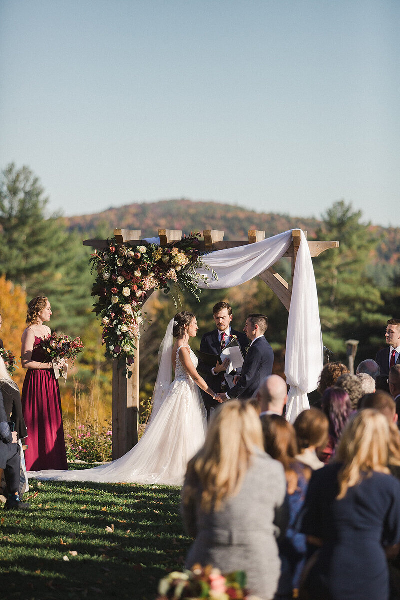 Autumn wedding arbor at Locke Falls Farm