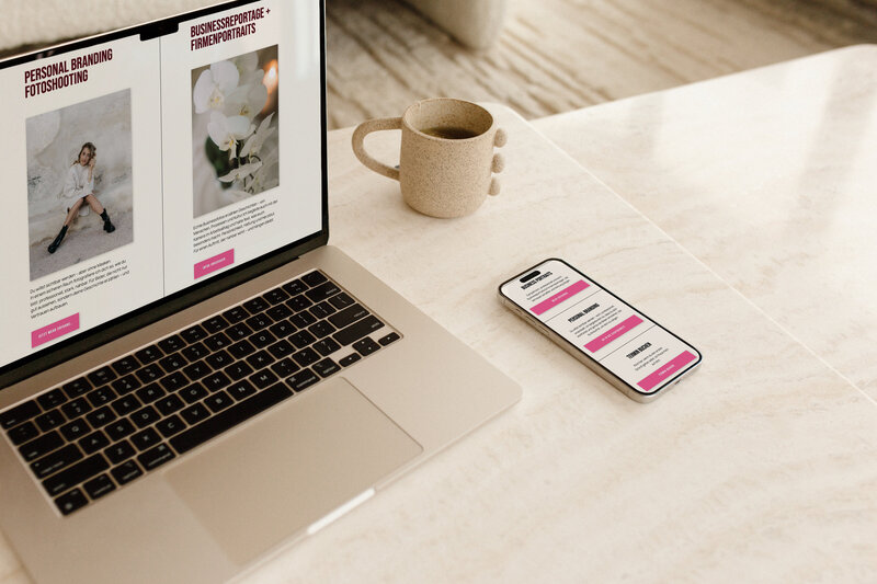 Mockup einer professionellen Webseite, fertiggestellt innerhalb von 7 Tagen