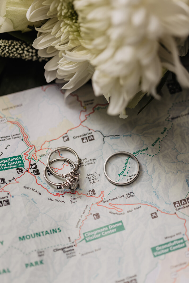 16-mile two-day elopement backpacking elopement in the Smoky Mountains camping on Mount LeConte