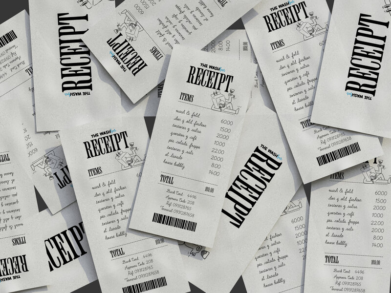 RECEIPT MOCKUP the washbar