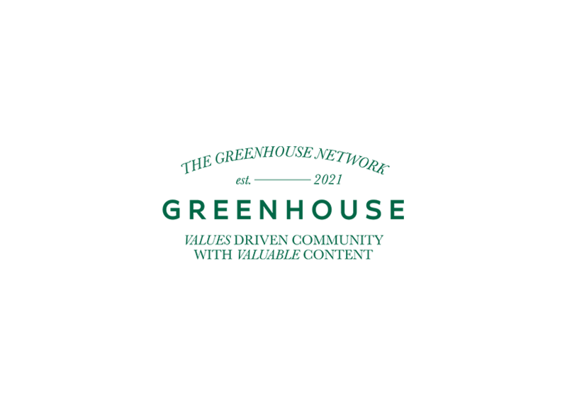 for portfolio: greenhouse coaching minimalist branding