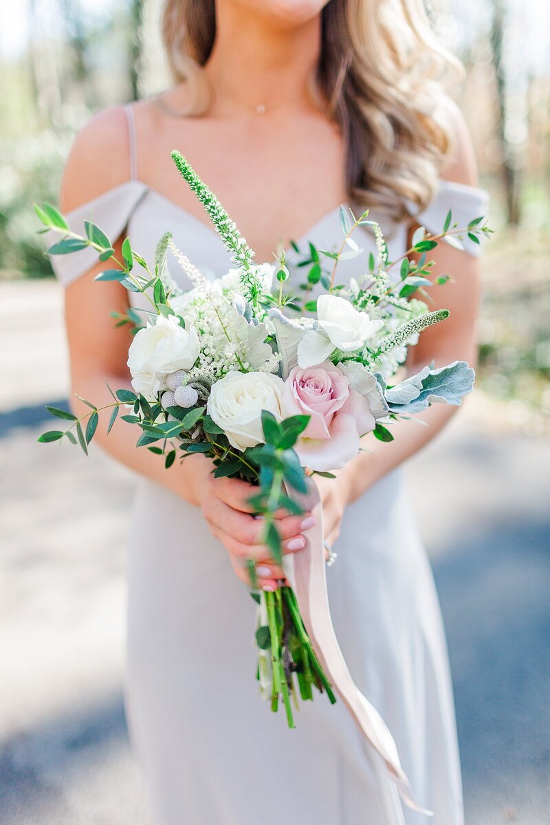 bridesmaid and bouquet by Knoxville Wedding Photographer, Amanda May Photos