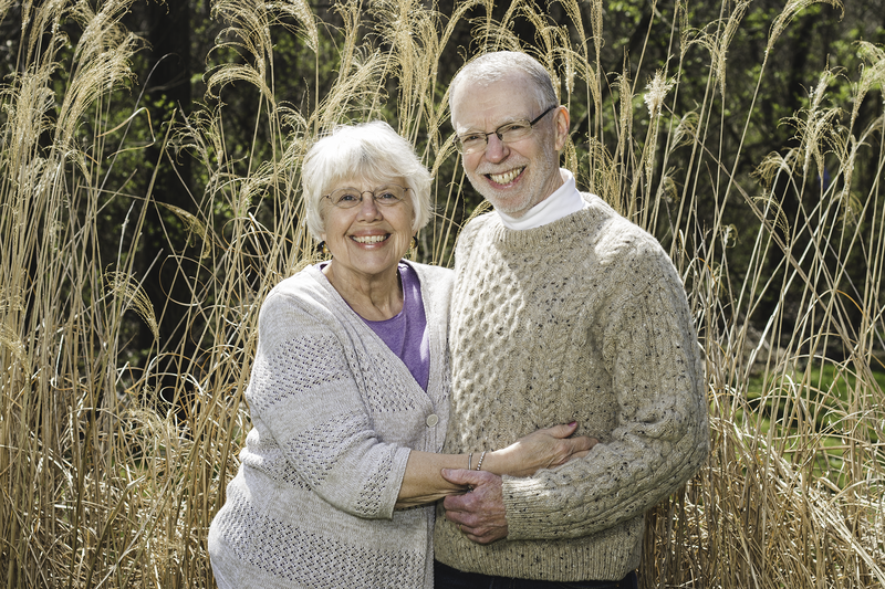 anniversary couple in ohio smiling