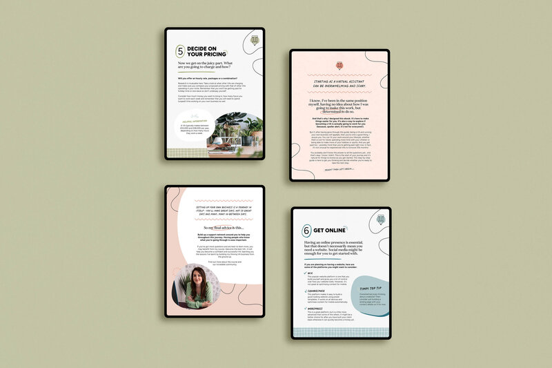 Workbook design for a Virtual Assistant Course