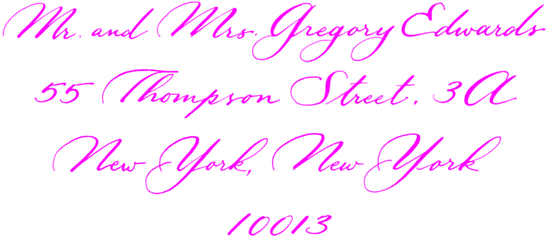 Newport Calligraphy Style- Magenta