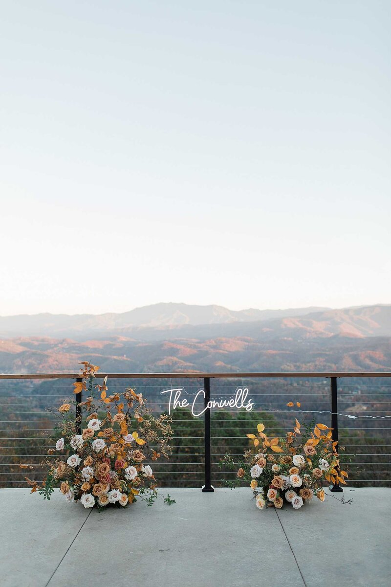 Smoky Mountain Destination Wedding Views Outdoor Ceremony