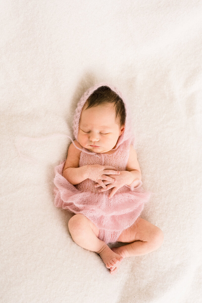 Newborn child portrait photography