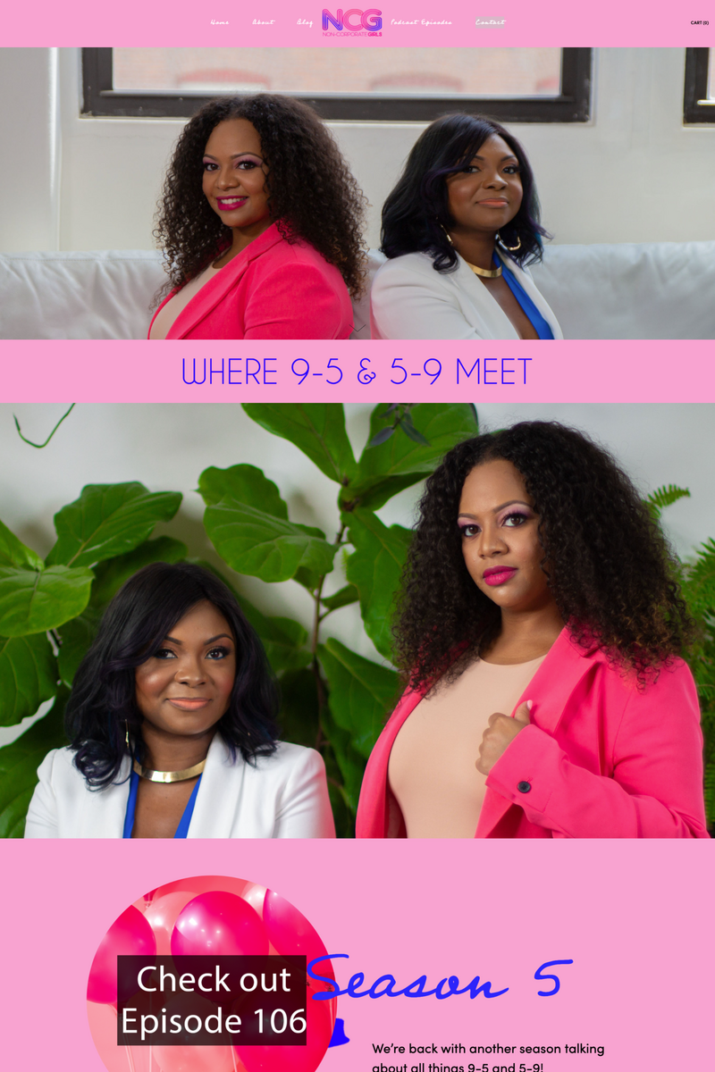 Rebranded squarespace website for podcast host