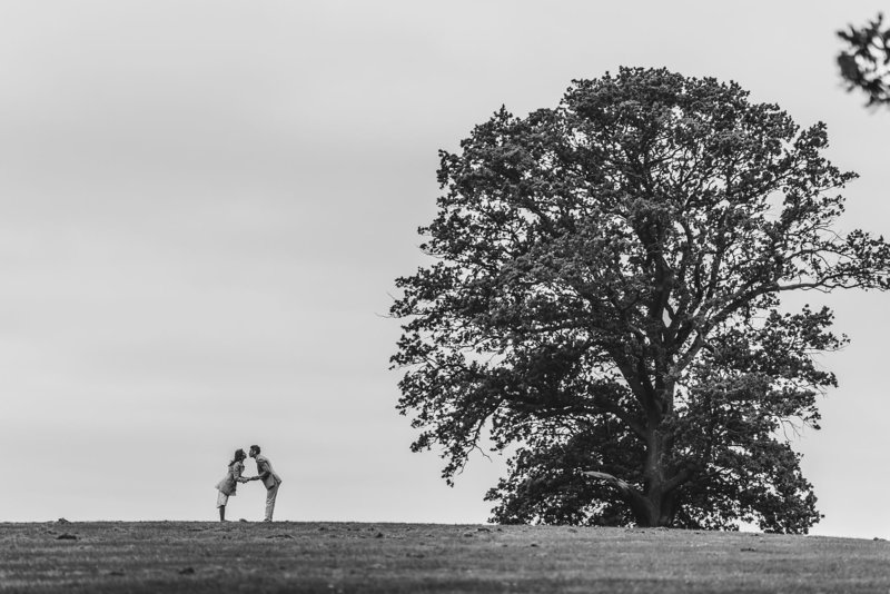 Cowarth Park Hotel, Ascot Engagement photos with giant tree