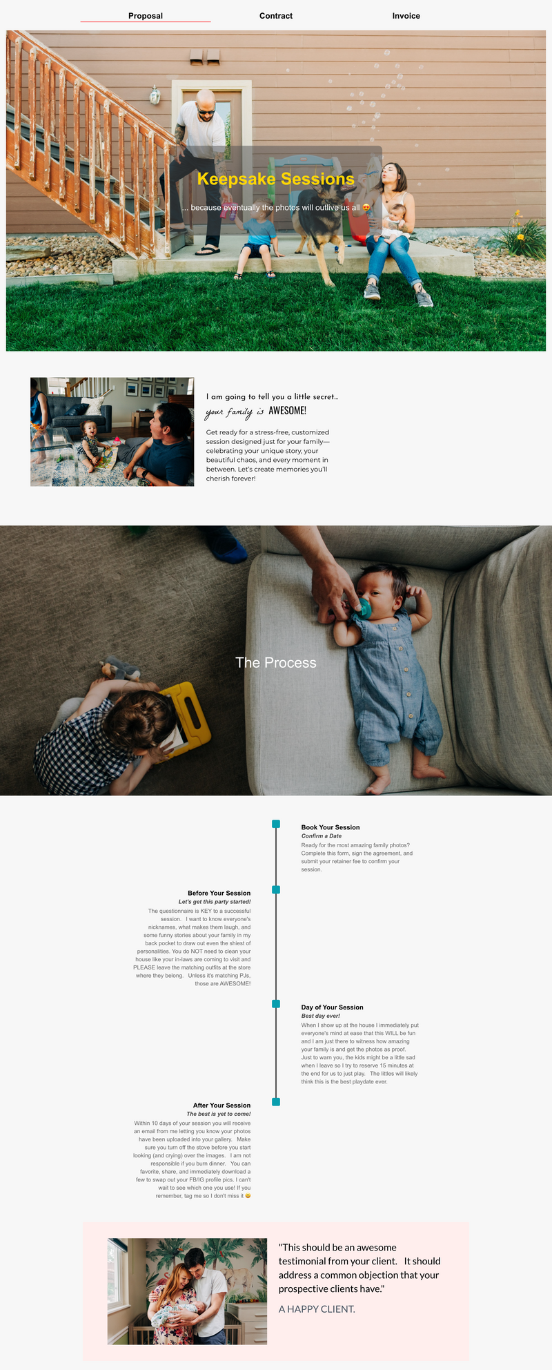 Family Session Proposal Mockup 1