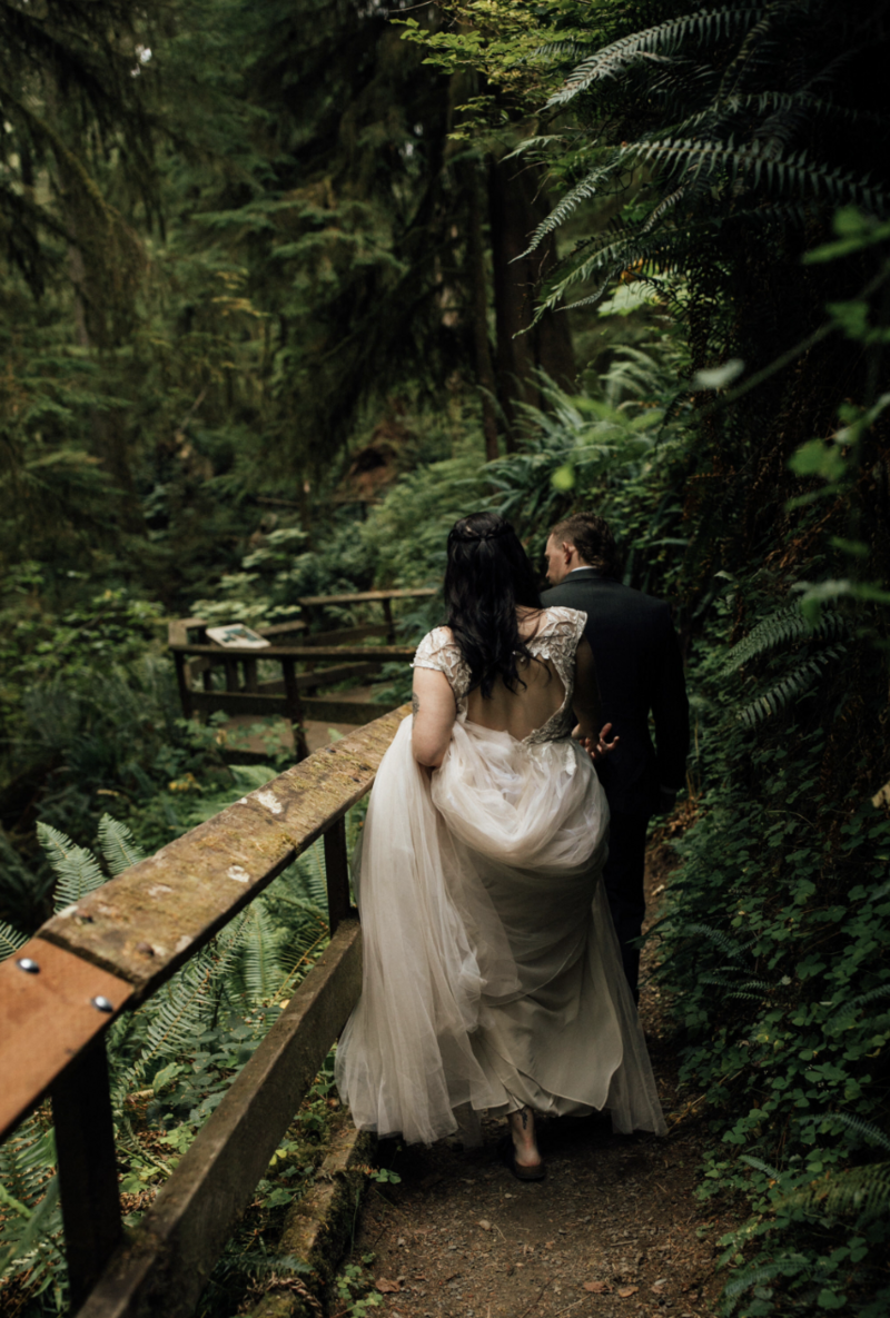 bride and groom portrait after their elopement ceremony in Northern Ireland.