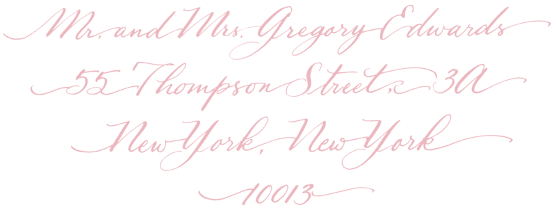 Running Script Calligraphy Style- Blush