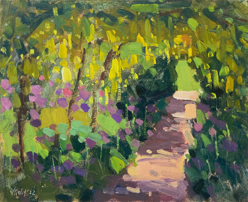 A plein air painting by Valérie Pirlot.