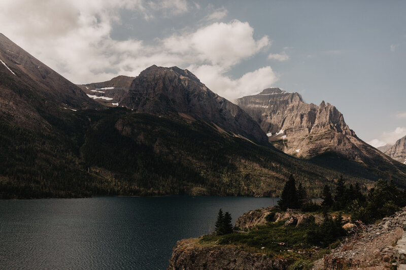 Josephine Lake elopement in Glacier National Park, Montana